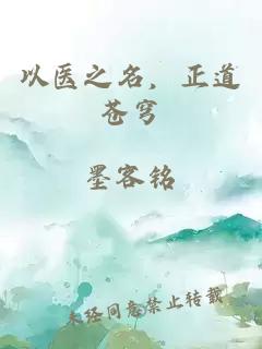 以医之名,正道苍穹